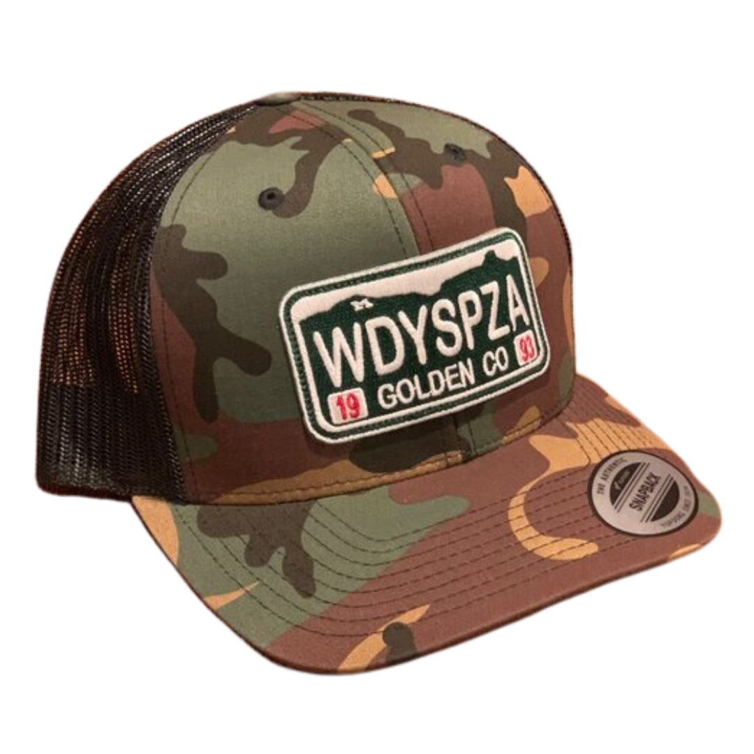 Woody's Camo Trucker Hat — Woody's Wood-Fired Pizza